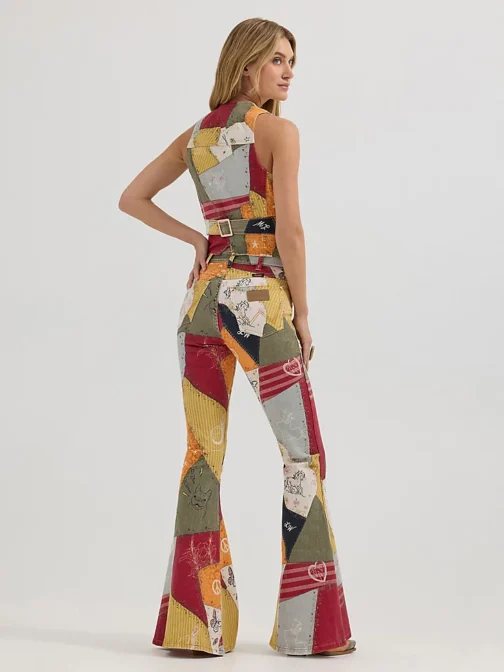 Wrangler x Lainey Wilson Printed Patchwork Bell Bottoms