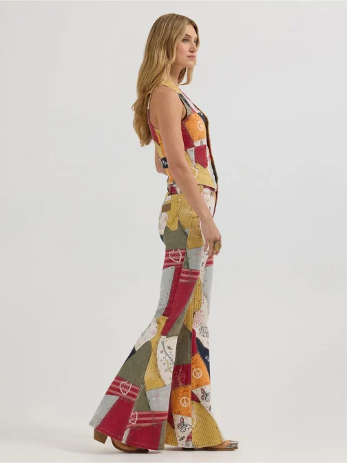 Wrangler x Lainey Wilson Printed Patchwork Bell Bottoms