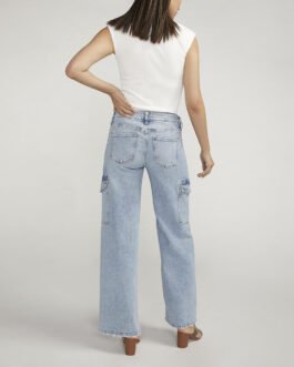 Suki Mid Rise Wide Leg Cargo Jeans