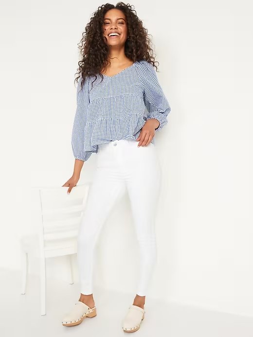 High-Waisted Wow Super-Skinny Ankle Jeans