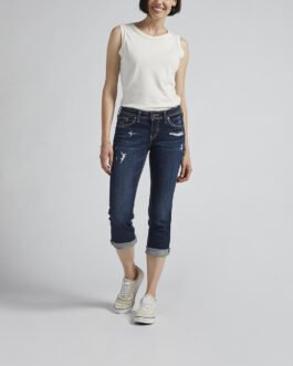 Suki Mid Rise Capri Jeans