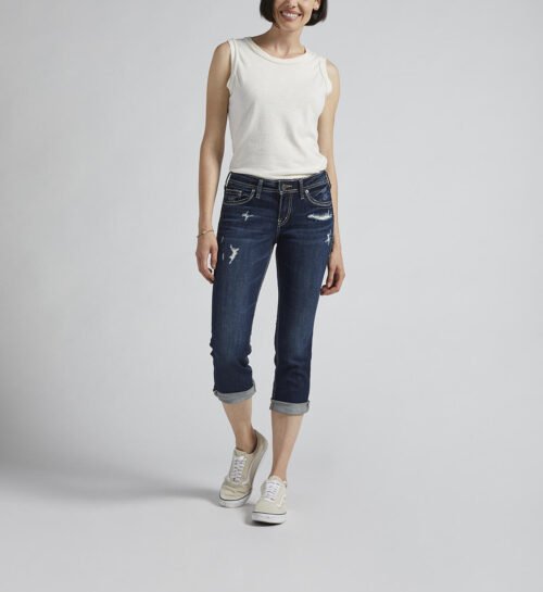 Suki Mid Rise Capri Jeans